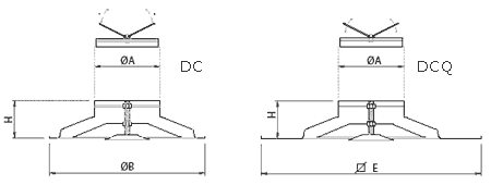 DC DCQ mennyezeti körrács méretei